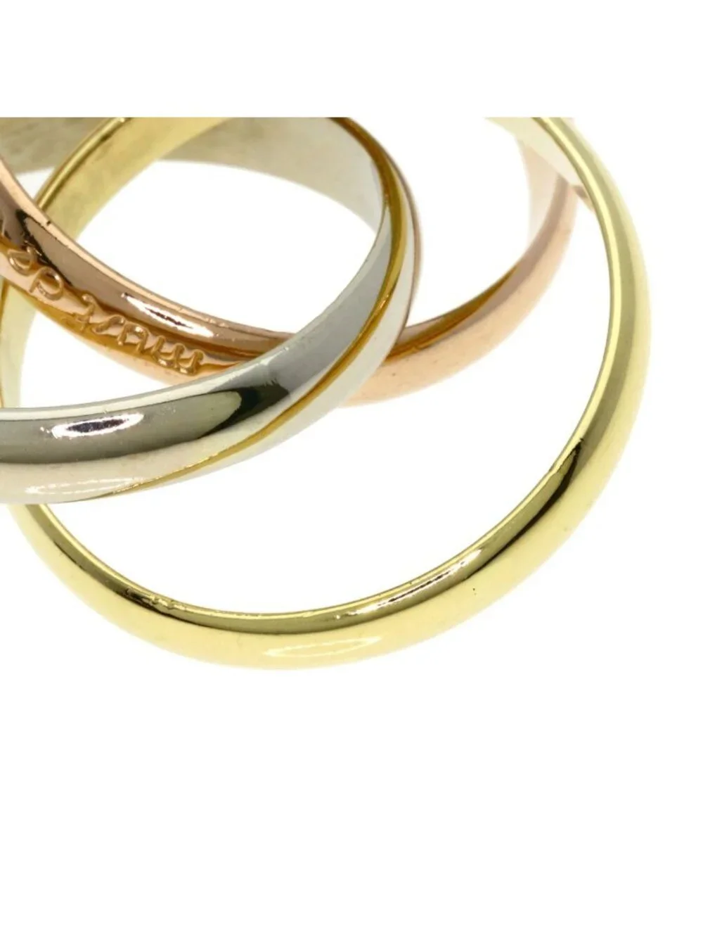 Cartier Trinity Ring 18k Yellow Gold 18k Pink White